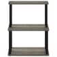 HOMLUX Turn-N-Tube 3-Tier Toolless Kitchen Storage Shelf in French Oak Grey and Black, , large