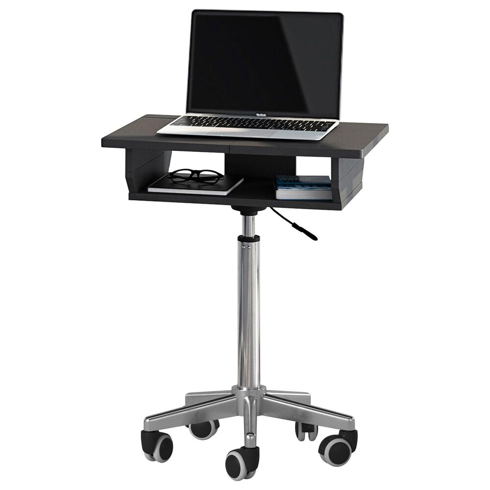 Rta Products Llc Folding Table Laptop Cart in Graphite and Chrome, , large