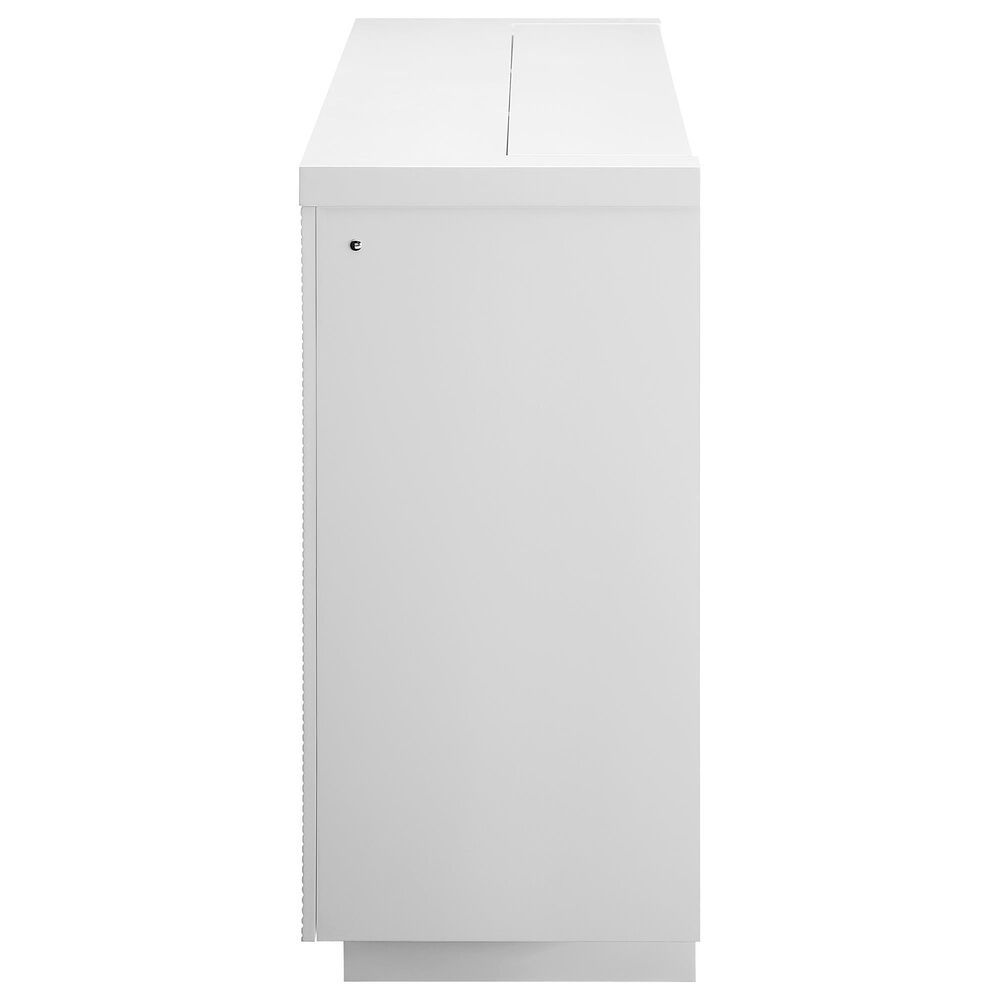 Global Furniture USA Aveena 76-Inch Fireplace in White, , large
