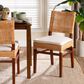 Baxton Studio Lesia Side Chair with Cushion in Light Honey and Walnut Brown, , large