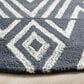 Safavieh Micro-Loop 5" Round Navy and Blue Area Rug, , large