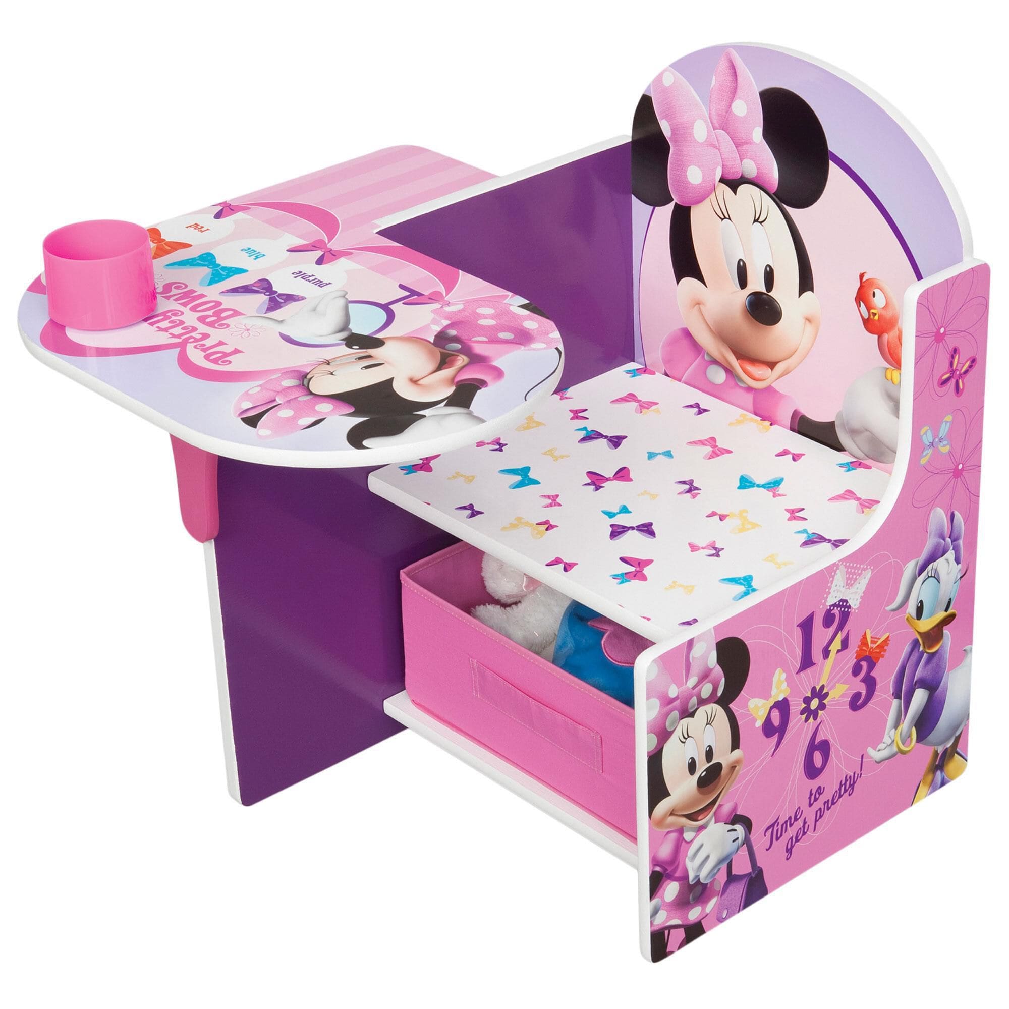 Delta Minnie Mouse Chair Desk with Storage Bin in Pink NFM