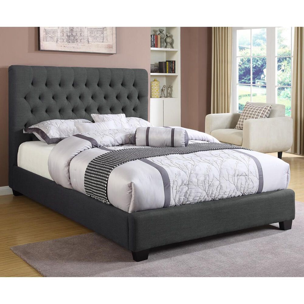 Pacific Landing Chloe Queen Bed in Charcoal, , large
