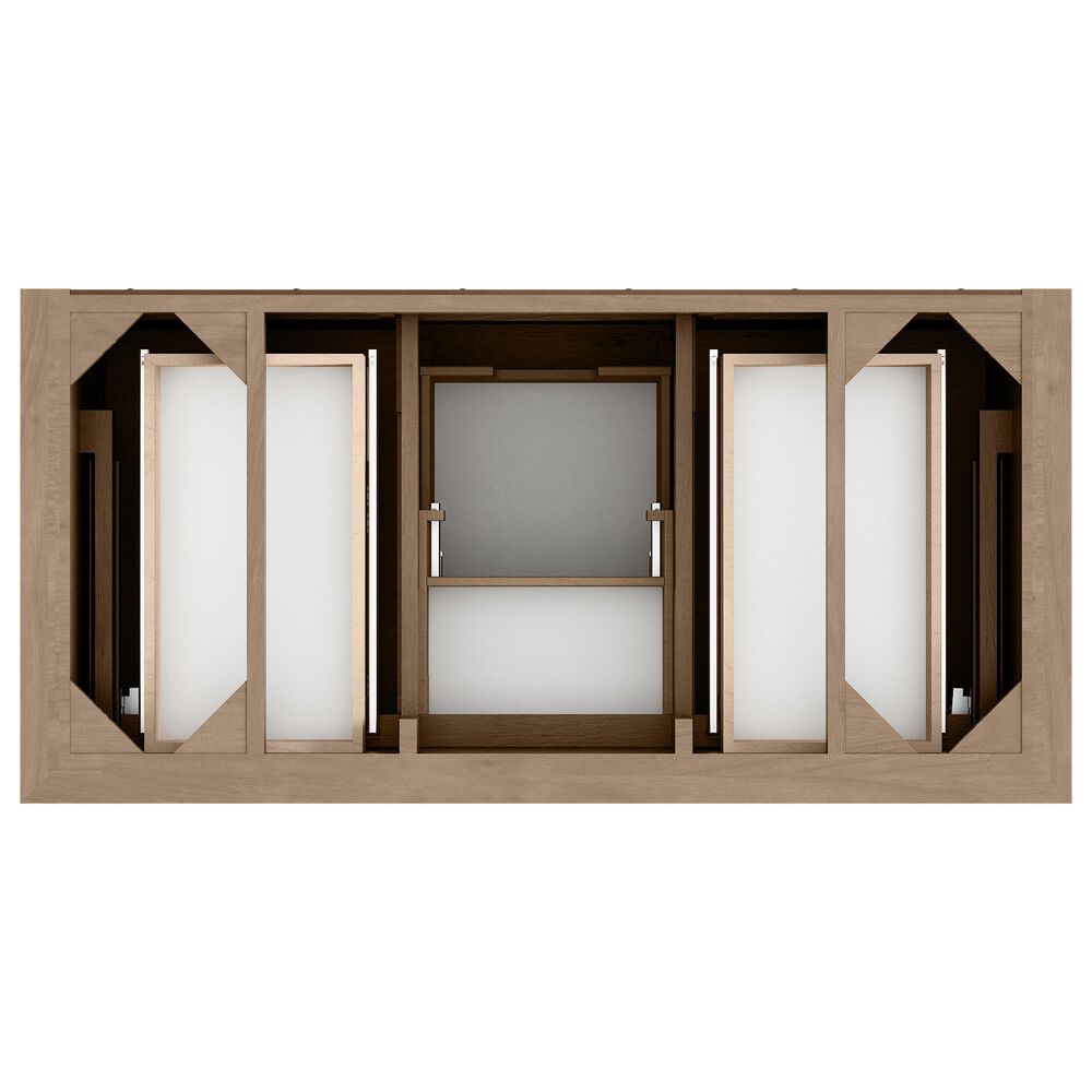 James Martin Vanities Brookfield 48" Single Bathroom Vanity in Pecan with 3 cm Victorian Silver Quartz Top and Rectangular Sink, , large