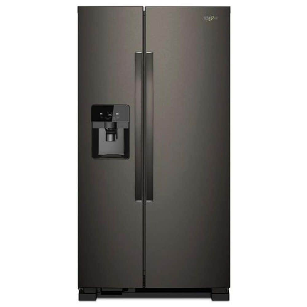 Whirlpool 24.5 Cu. Ft. 36" Wide Side-by-Side Refrigerator in Fingerprint Resistant in Black Stainless Steel, , large