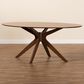Baxton Studio Monte 71" Dining Table in Walnut Brown - Table Only, , large