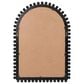 Creative Coop Willa Wood Ball Framed Arched Wall Mirror in Matte Black, , large
