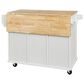 HOMLUX 53" Kitchen Island with Drop-Leaf in White, , large