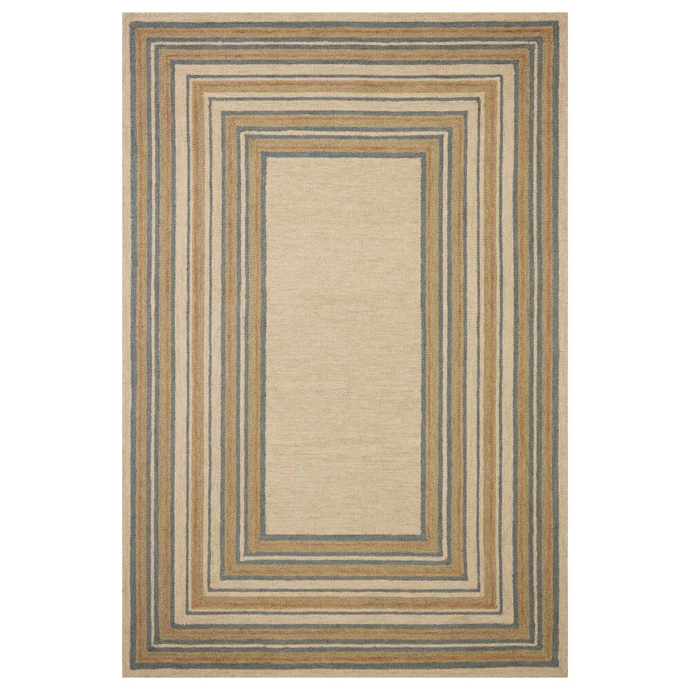 Chris Loves Julia x Loloi Alfie Natural and Multicolor 7"9" x 9"9" Area Rug, , large