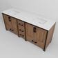 Lexora Home Ziva 80" Double Bathroom Vanity in Rustic Barnwood with 2 cm White Cultured Marble Top and Rectangular Sinks, , large