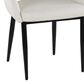 LumiSource Renee Upholstered Contemporary Chair in Black Metal and White Faux Leather by LumiSource, , large
