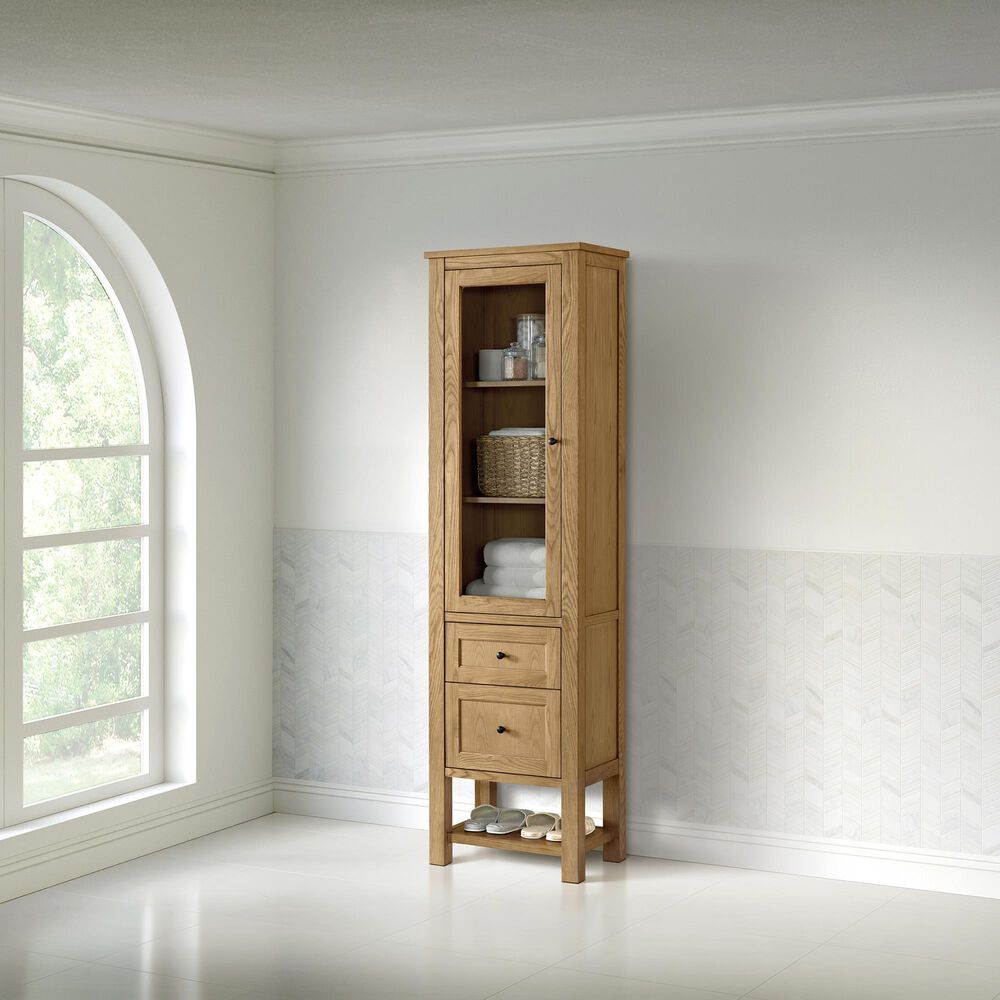 James Martin Vanities Breckenridge 22&quot; Linen Cabinet in Light Natural Oak, , large