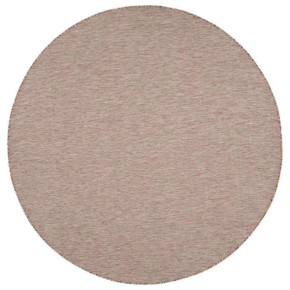 Nourison Positano 8" Round Beige Indoor/Outdoor Area Rug, , large