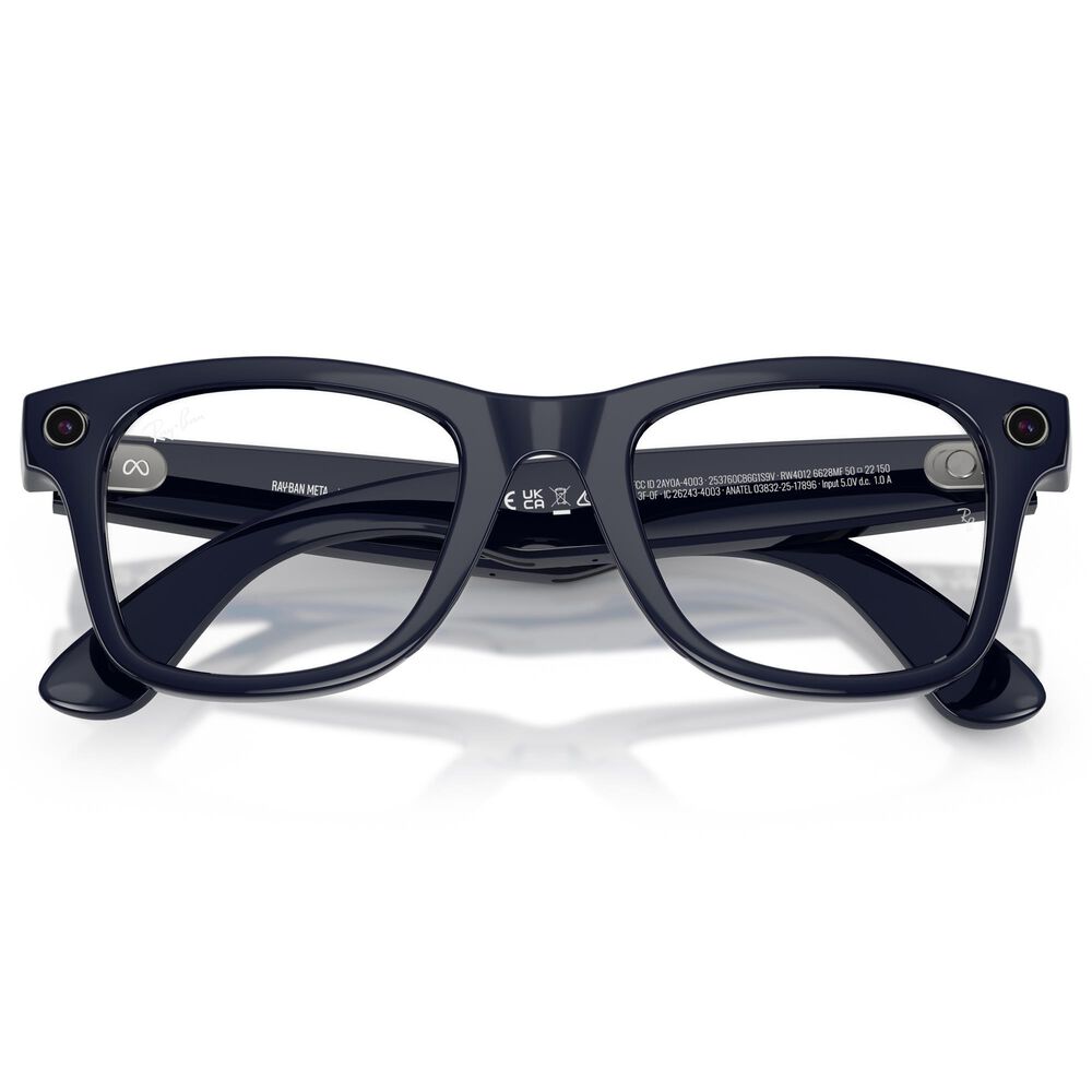 Rayban Glasses Wayfarer Gen 2 53mm Sunglasses with Clear and Sapphire Transitions Lenses in Shiny Cosmic Blue, , large