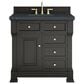 James Martin Vanities Brookfield 36" Single Bathroom Vanity in Black Onyx with 3 cm Charcoal Soapstone Quartz Top and Rectangular Sink, , large