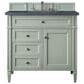James Martin Vanities Brittany 36" Single Bathroom Vanity in Sage Green with 3 cm Charcoal Soapstone Quartz Top and Rectangular Sink, , large