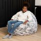 Jaxx Lil" Cuddler Cocoon Jr Kids Faux Fur Bean Bag Lounger in Phantom Grey, , large