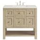 James Martin Vanities Breckenridge 36" Single Vanity in Whitewashed Oak with 3 cm Lime Delight Quartz Top, , large