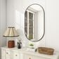 HOMLUX 22" x 38" Oval Wall Mirror in Black, , large