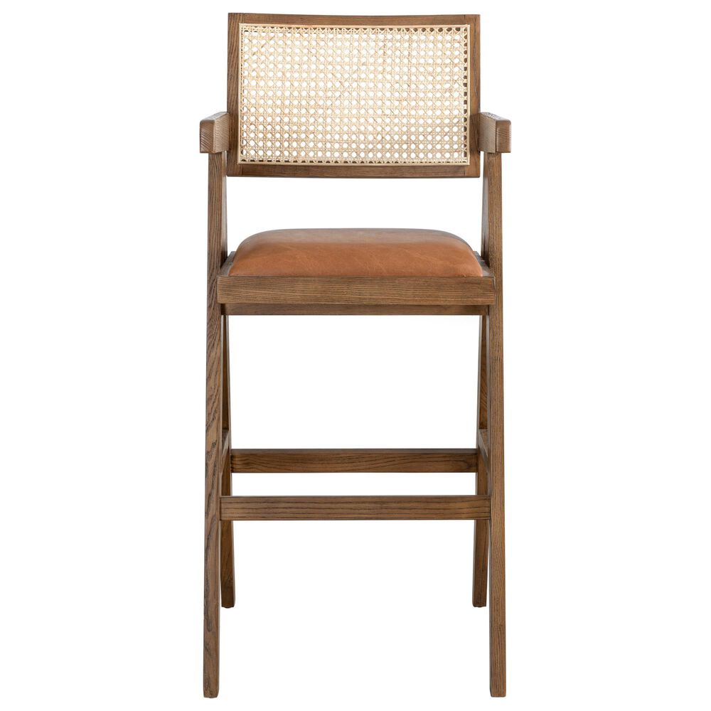 Armen Living Harley 30" Bar Stool in Nutmeg Brown, , large