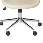 Safavieh Fletcher Swivel Office Chair in Beige/Chrome, , large