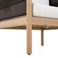 HOMLUX Outdoor Stationary Loveseat with Black Rope in Cream, , large