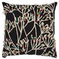 Rizzy Home Floral 20" Down Filled Pillow in Black, , large