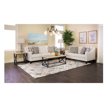 Living Essentials Sugarshack Sofa and Loveseat in Glacier White, , large