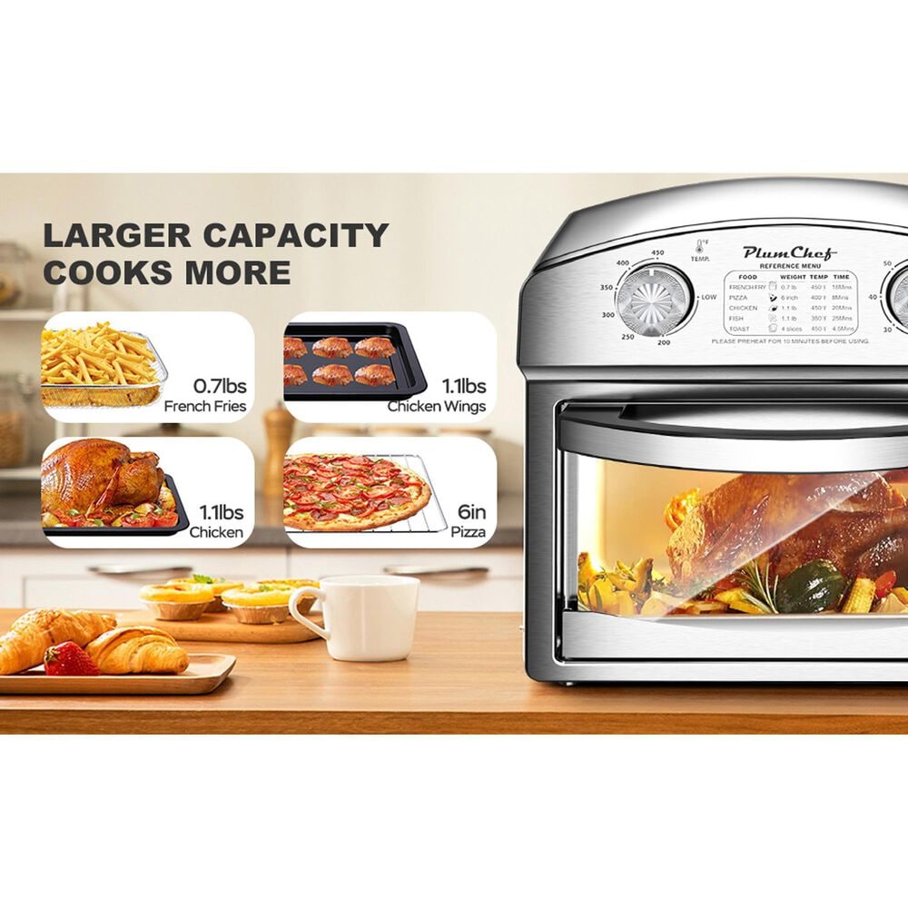 HOMLUX 12.5 Qt 7-In-1 Convection Toaster Oven in Silver, , large