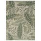 Nourison Garden Oasis GOA02 Ivory and Green 4" x 6" Indoor/Outdoor Area Rug, , large