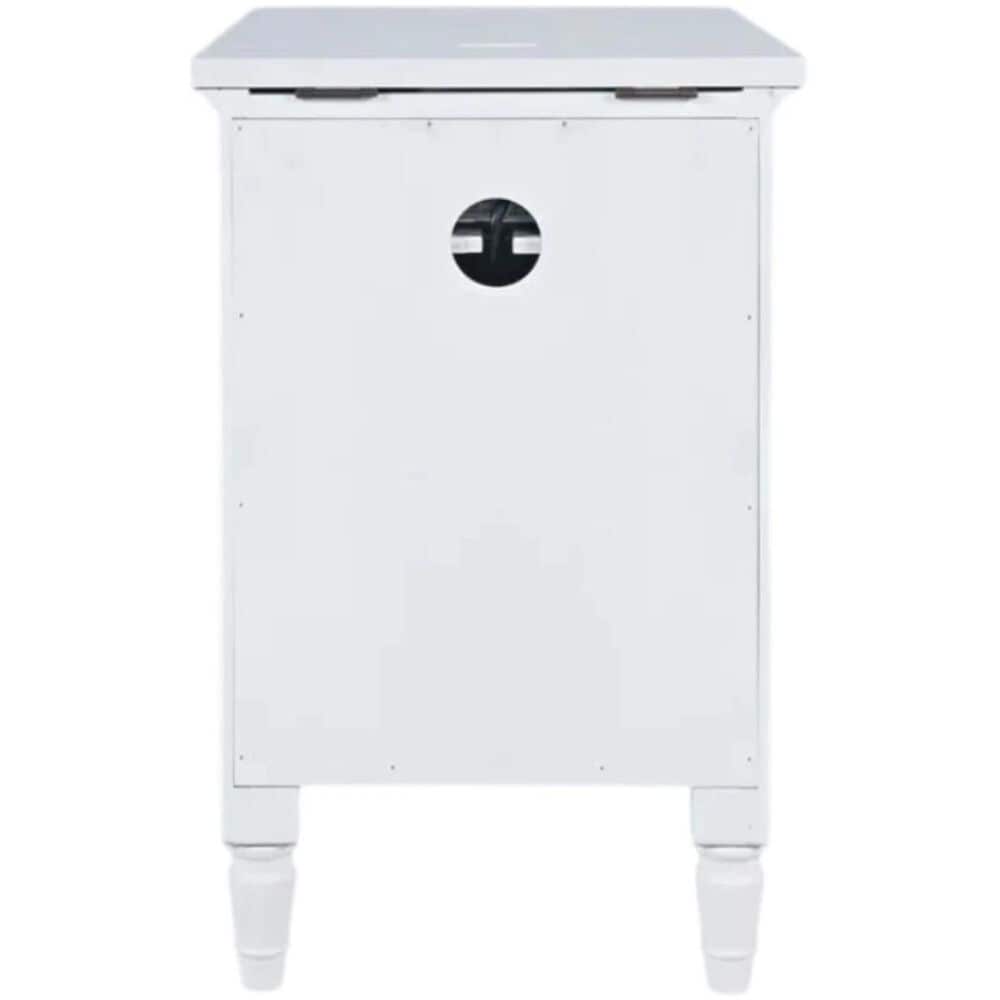 Waltham Westport Power Chairside Table in White, , large
