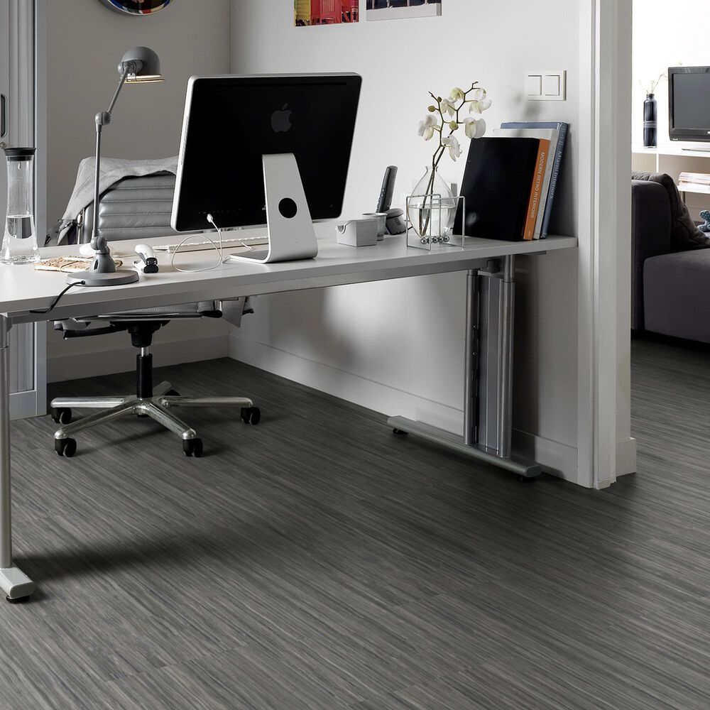 Forbo Marmoleum Cinch Loc Seal 12&quot; x 36&quot; Laminate Tile in Black Glacier, , large