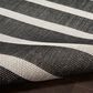 Nourison Positano POS03 Black and Ivory 7" x 10" Indoor/Outdoor Area Rug, , large