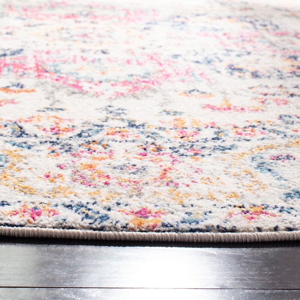 Safavieh Madison MAD603R 5&#39; Round Fuchsia and Ivory Area Rug, , large