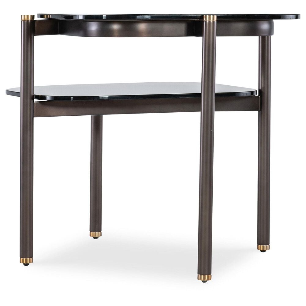Hooker Furniture Grayson Tiered Side Table in Black and Gold, , large