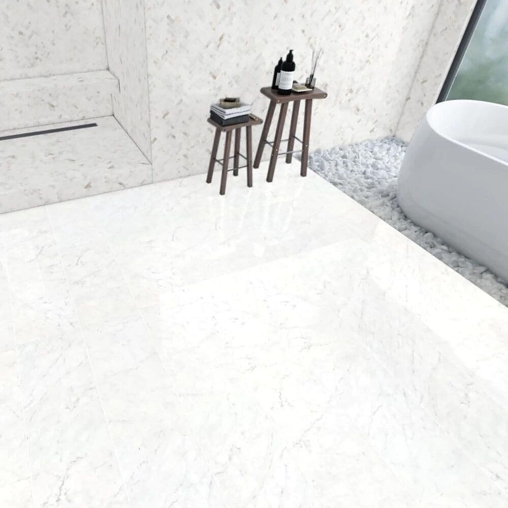 Soho Studio Marmi D'Italia Bianco Gioia 12" x 24" Polished Porcelain Tile, , large