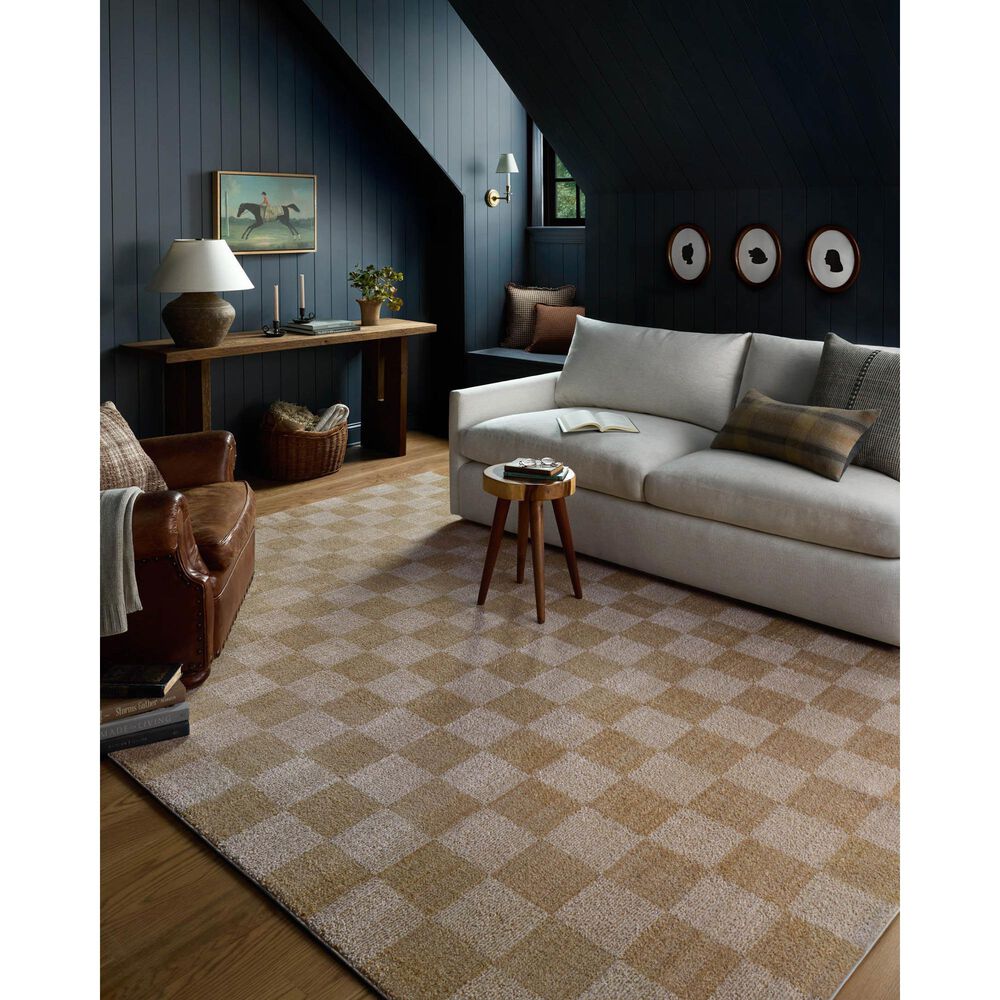 Chris Loves Julia x Loloi Calvin Wheat and Ivory 3'6" x 5'6" Area Rug, , large