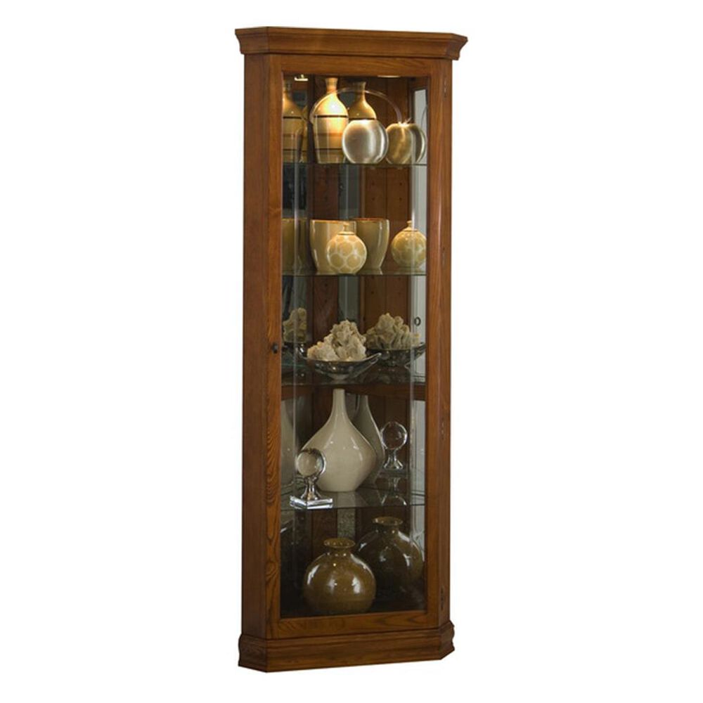 Chapel Hill Corner Curio in Light Oak, , large