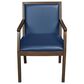 Regency Global Sourcing Regent WallGuard Guest and Reception Side Chair with Navy Blue Cushion in Neo Walnut, , large