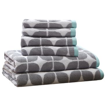 Hampton Park Lita 6-Piece Bath Towel Set in Grey, , large