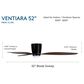 Minka-Aire Ventiara 52" LED Flush Mount Indoor/Outdoor Ceiling Fan in Coal, , large