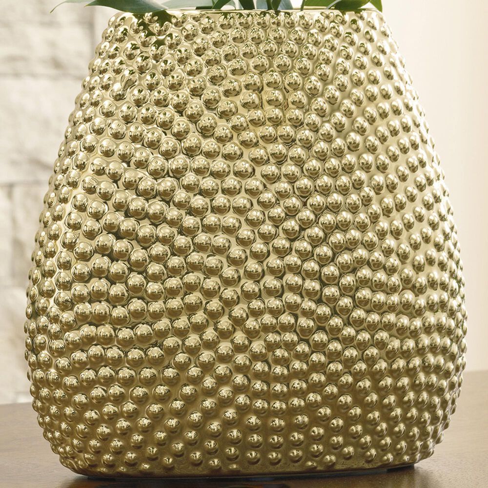 Ashley Efim 8&quot; Vase in Gold, , large