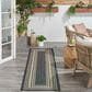 Nourison Horizon HOZ03 Charcoal 2"2" x 8" Indoor/Outdoor Runner, , large