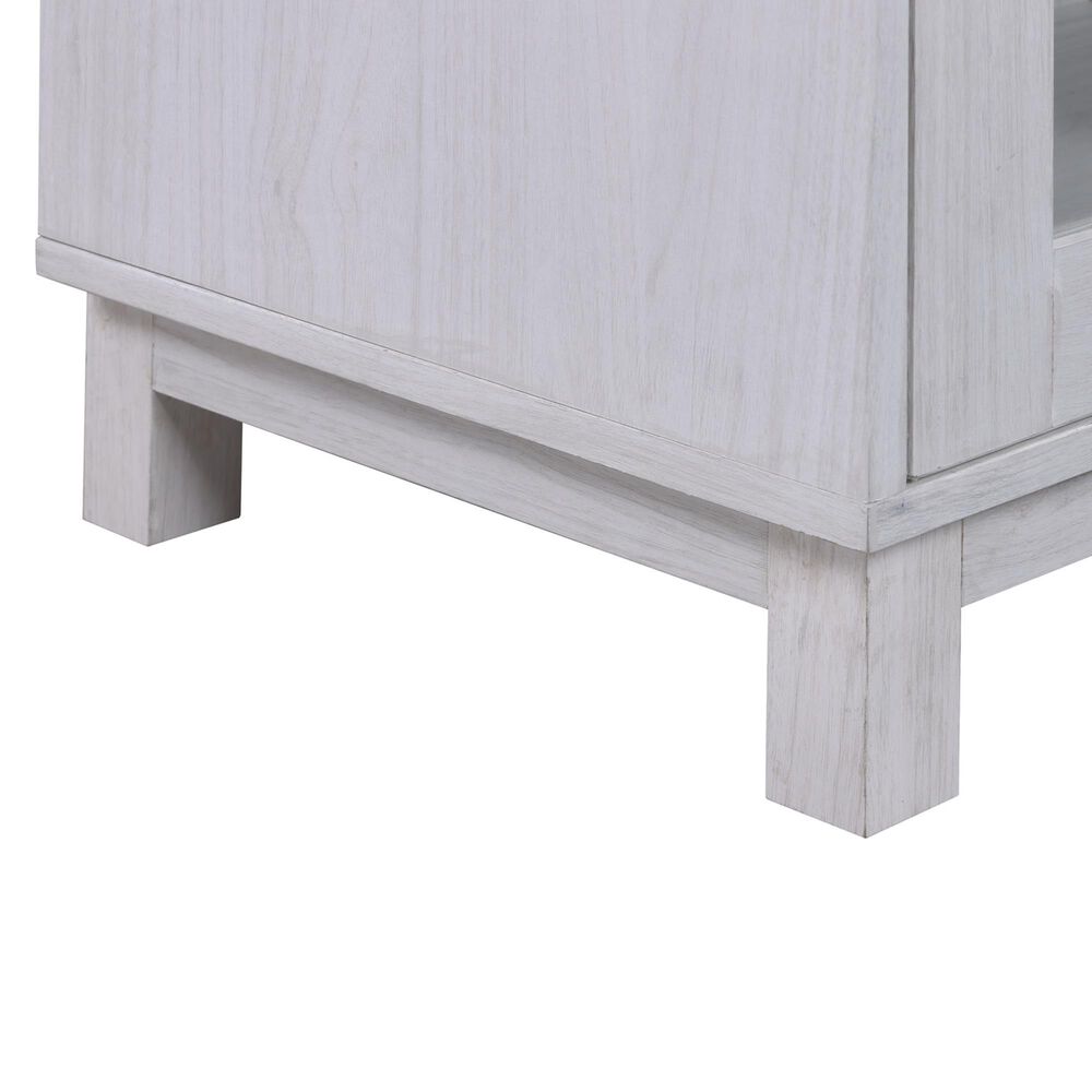HOMLUX 70" TV Stand Console with Fireplace and LED Storage in White, , large