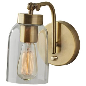 Adesso Bristol Wall Lamp in Antique Brass, , large