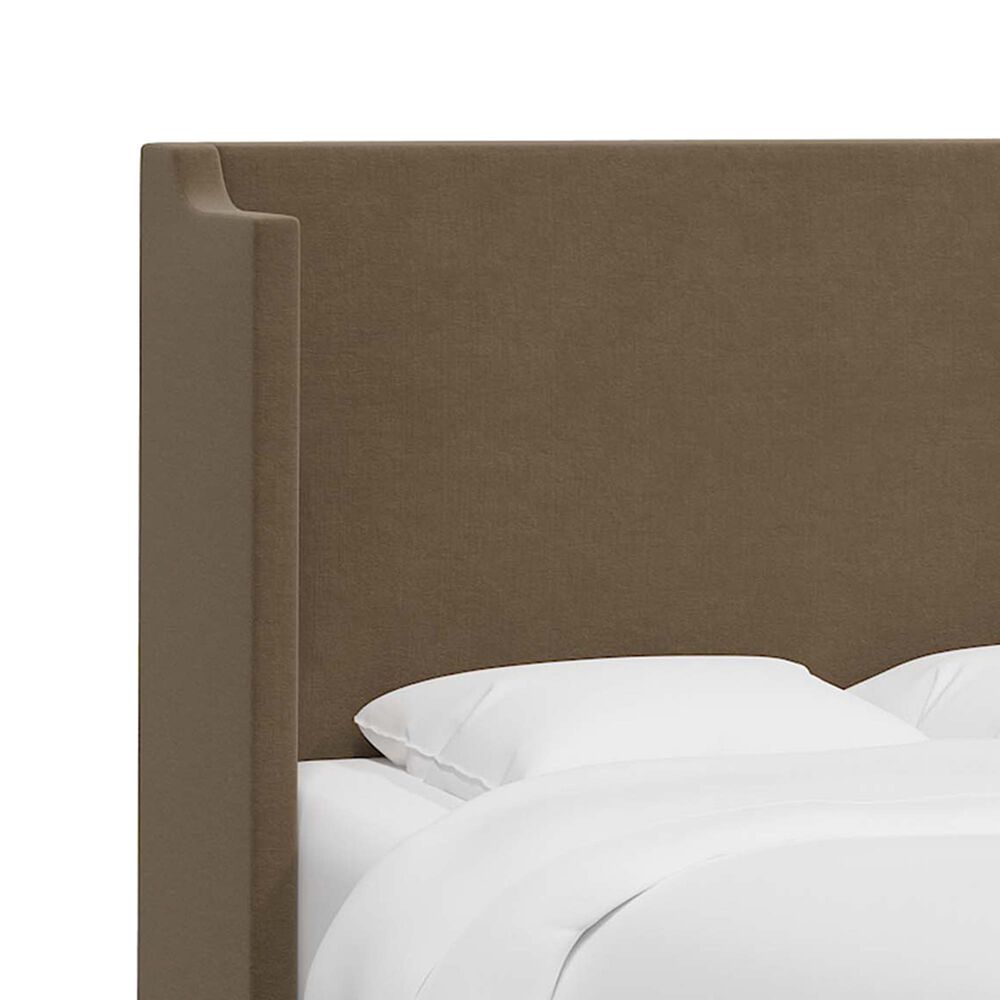 Skyline Furniture Bristol Full Wingback Bed in Titan Walnut NFM