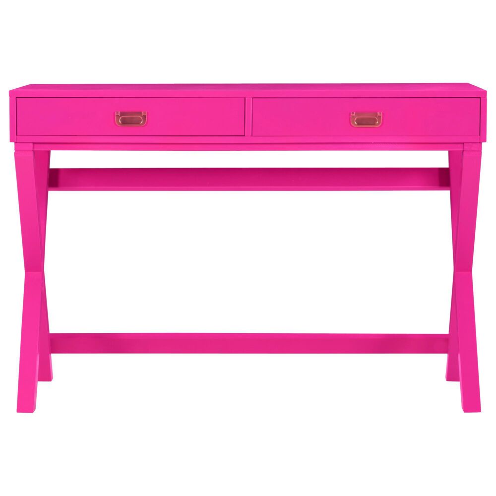 Linon Home Decor Peggy Writing Desk in Raspberry Pink, , large