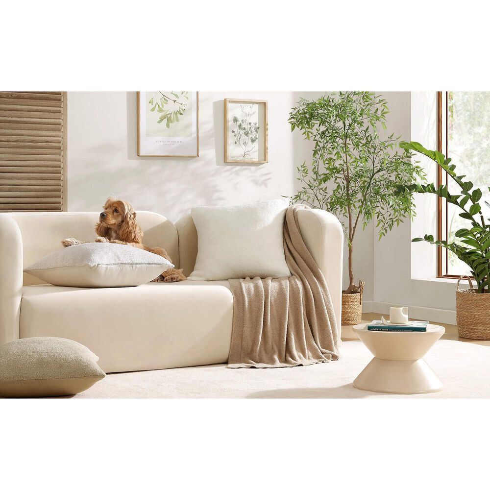 Sunday Citizen Cloud Silque 20&quot; Square Throw Pillow in Clear White, , large