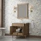 James Martin Kinnsden 36" Single Bathroom Vanity in Weathered Oak with 3 cm Carrara Marble Top and Rectangular Sink, , large