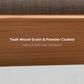 HOMLUX Outdoor Counter Stool with Open-Frame Backrest in Brown (Set of 2), , large